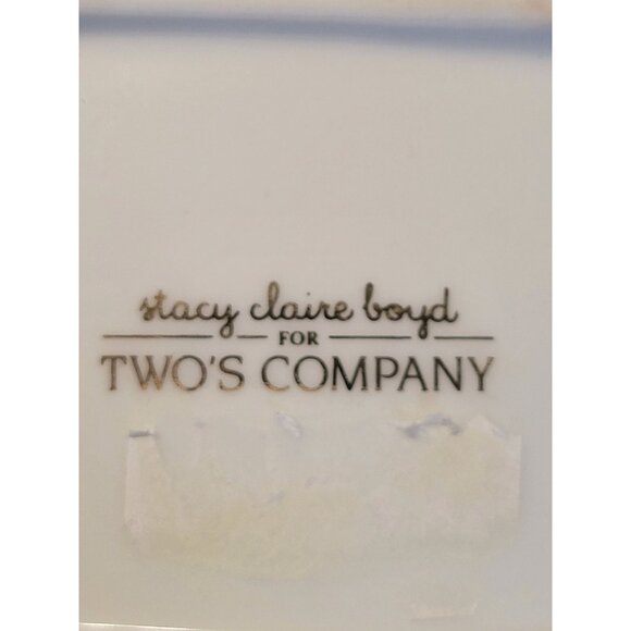 Stacy Claire Boyd For Two's Company 3pc Holiday Coasters 4.5" Square Ceramic - Picture 6 of 7